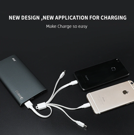 Καλώδιο USB 3 σε 1 για γρήγορη φόρτιση IOS/Type-C/Android